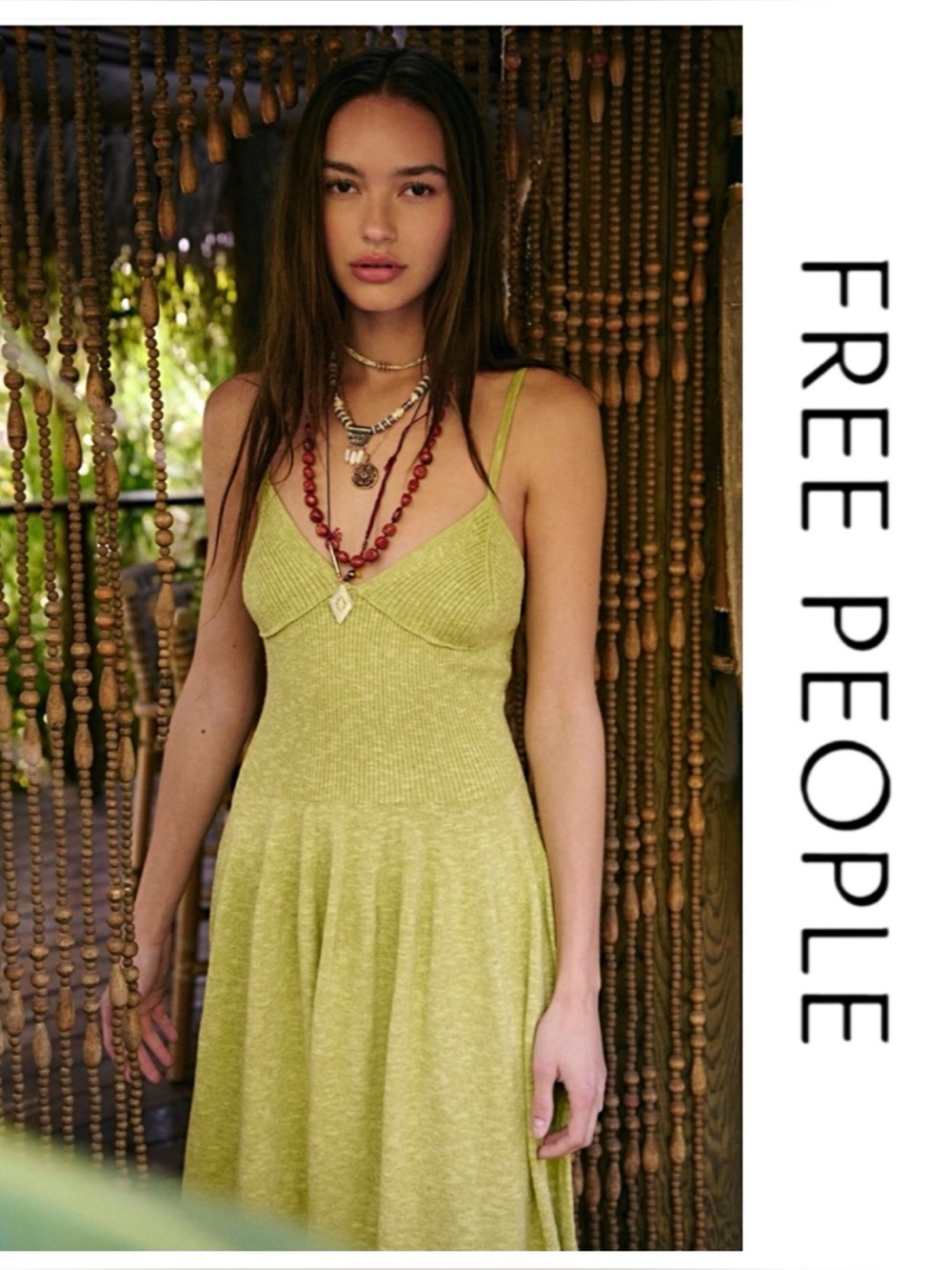 🚩NwTs-$90 FREE PEOPLE Tula Sweater Dress L A-Line Midi Drop-Waist in Palma Combo